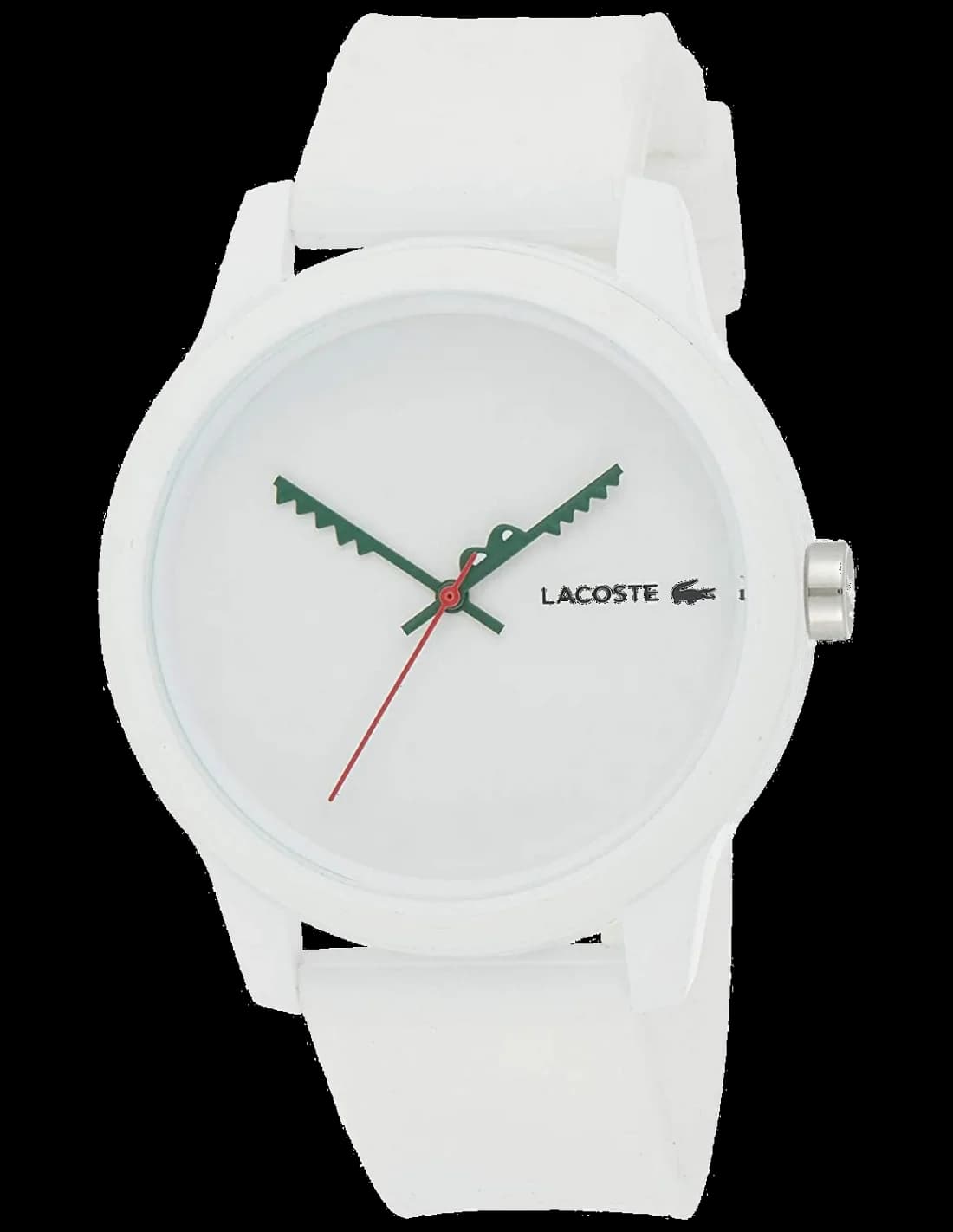 Lacoste 2011069 vue de côté, bracelet silicone
