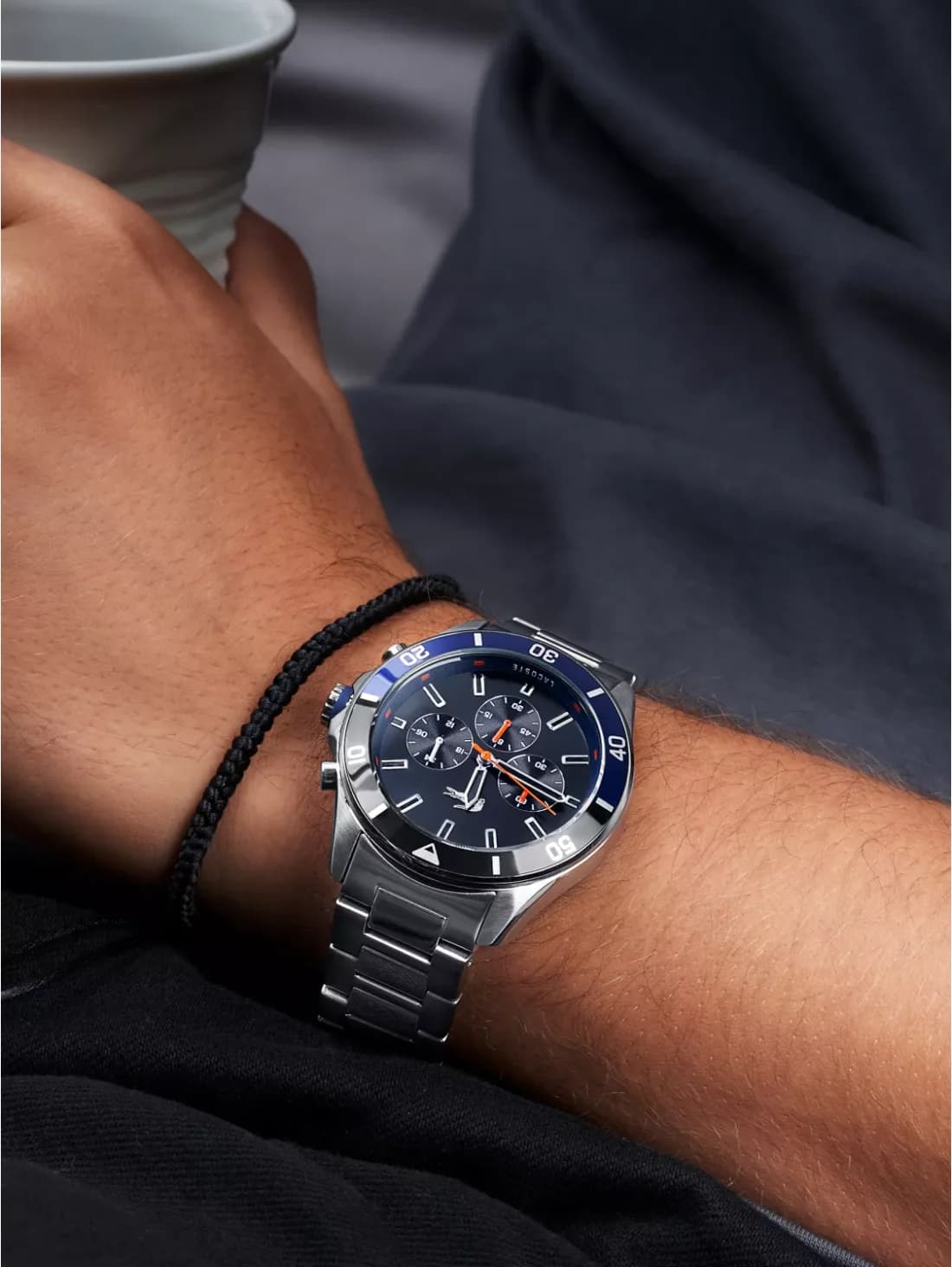 Lacoste 2011155 Silver Stainless Steel Multifunction Dial Watch vue 5