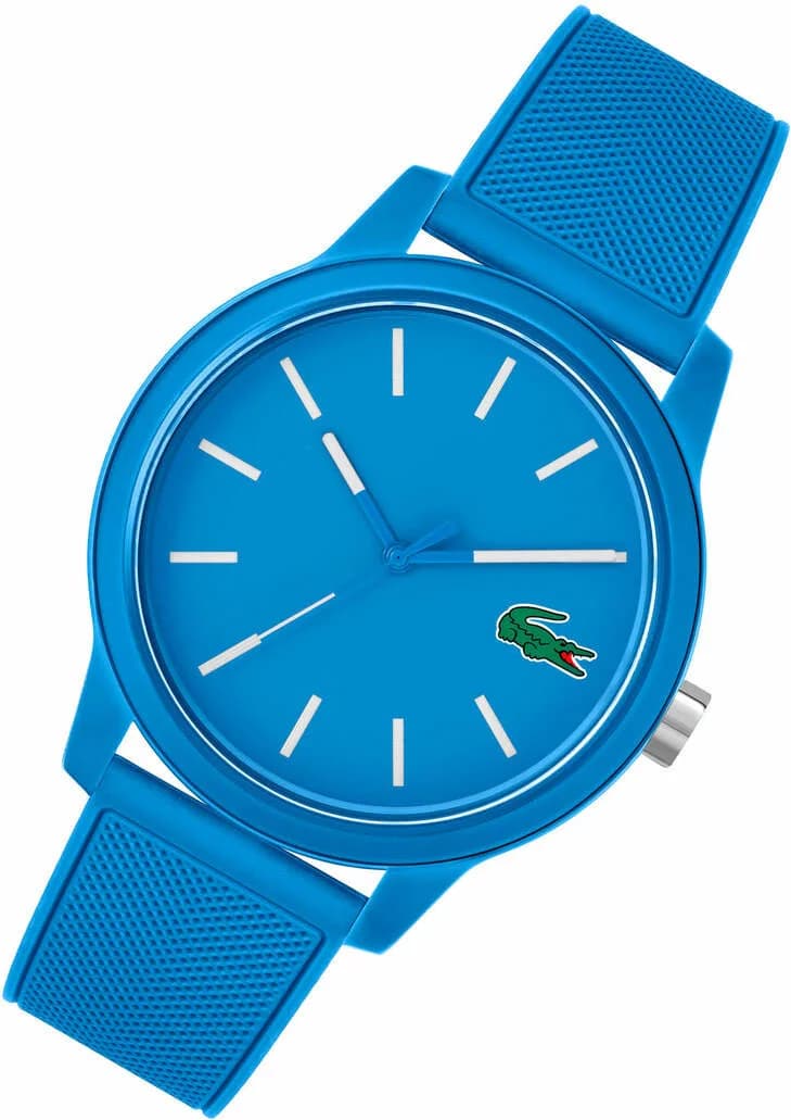 Gros plan sur le cadran bleu de la Lacoste 2011193