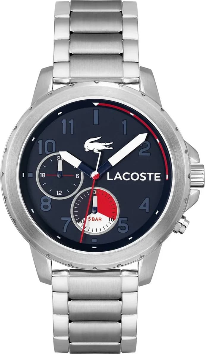 Lacoste 2011208 vue de côté, bracelet acier
