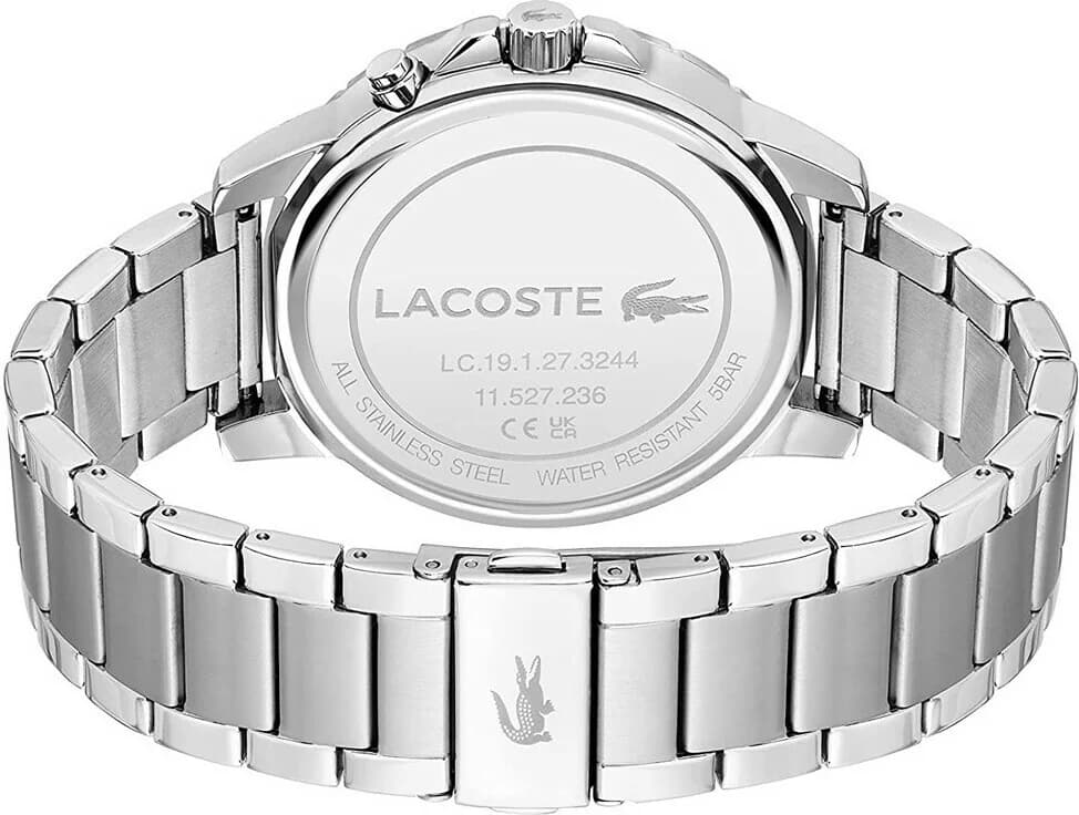 Montre Homme Lacoste Endurance 2011208 bracelet acier argenté cadran bleu multifonctions vue 4