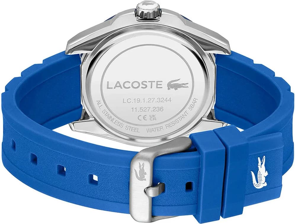 Lacoste Finn 2011285 Blue Silicone Strap and Black Dial Men's Watch vue 4