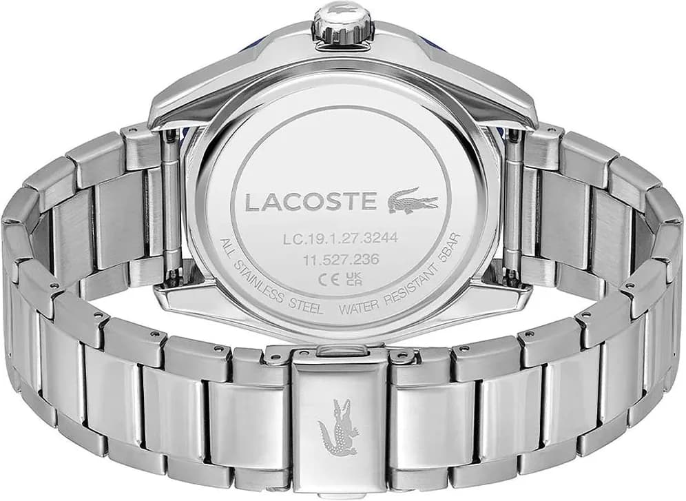 Montre Lacoste 2011286 Finn en Acier Inoxydable Argenté et Cadran Bleu vue 4