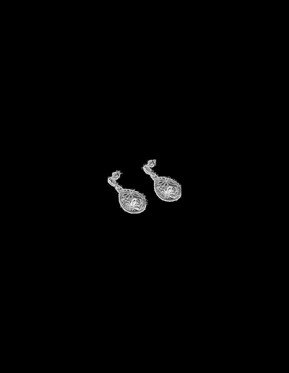 Boucles d'oreilles Lotus Rainbow LS1714-4/1 motifs fleurs argentées vue 2