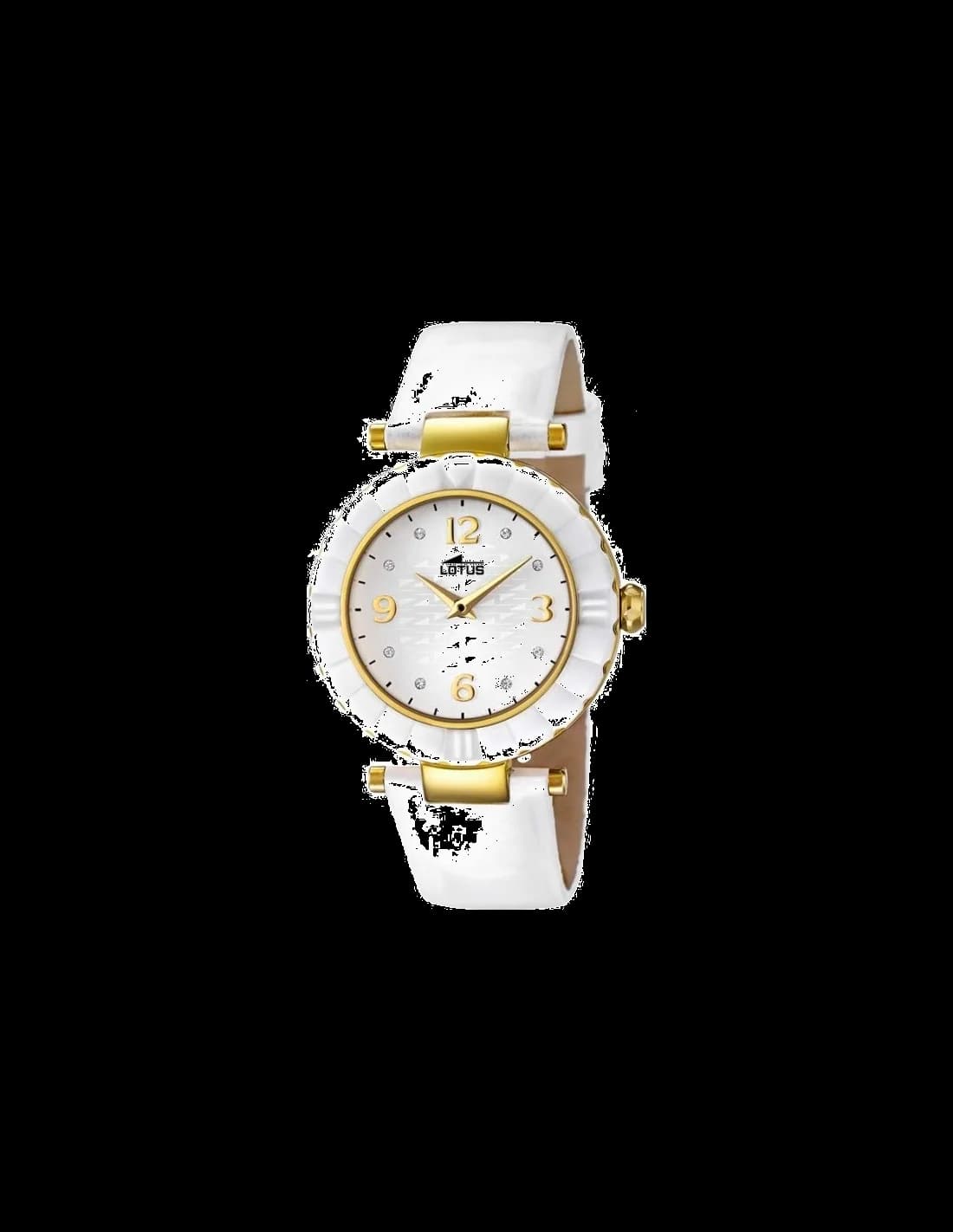 Lotus Trendy L15912/5 White Leather Strap Women's Watch vue 2