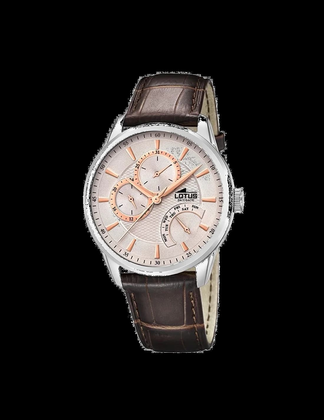 Montre Lotus L15974/7 avec Cadran Marron et Bracelet en Cuir vue 2