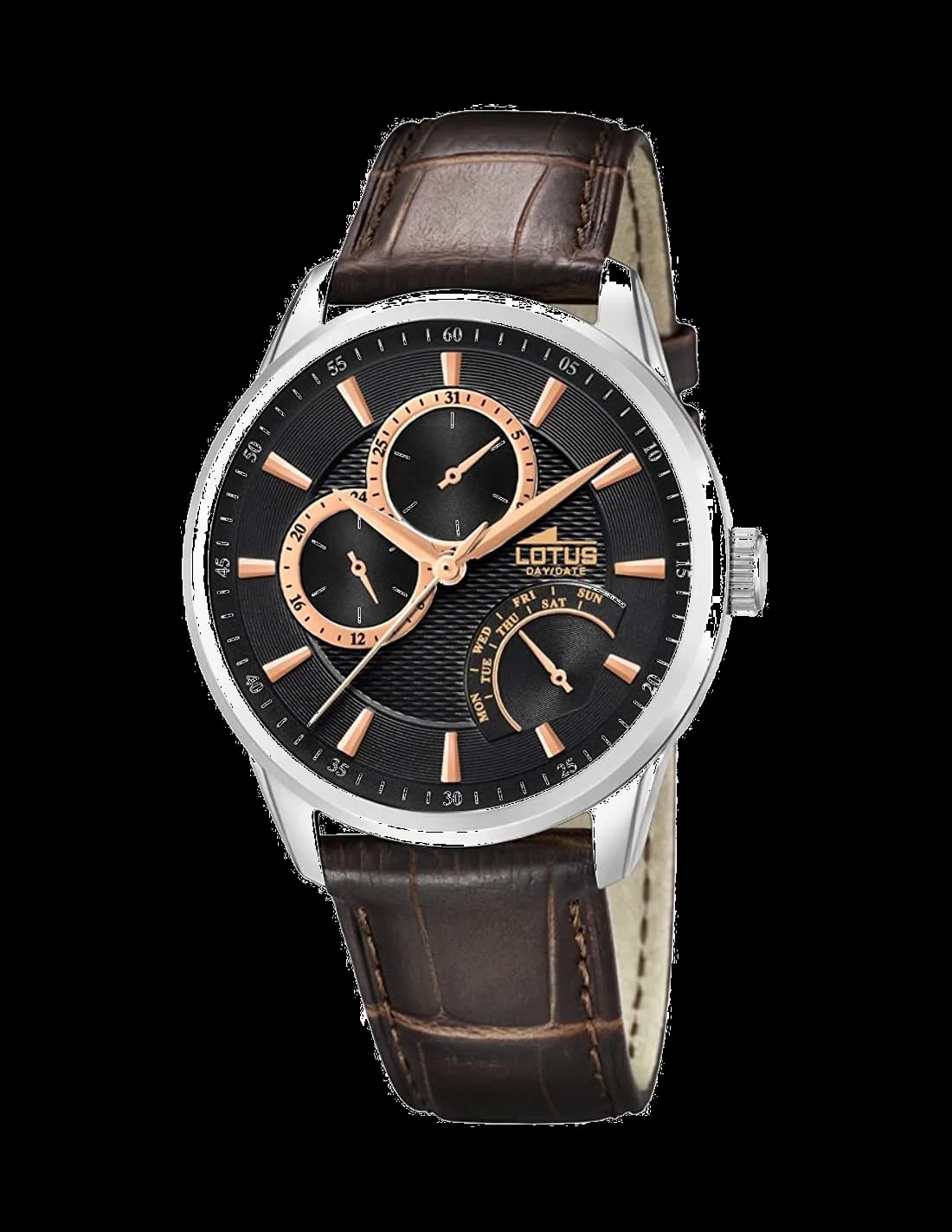 Lotus L15974/9 Brown Dial and Leather Strap Watch vue 2