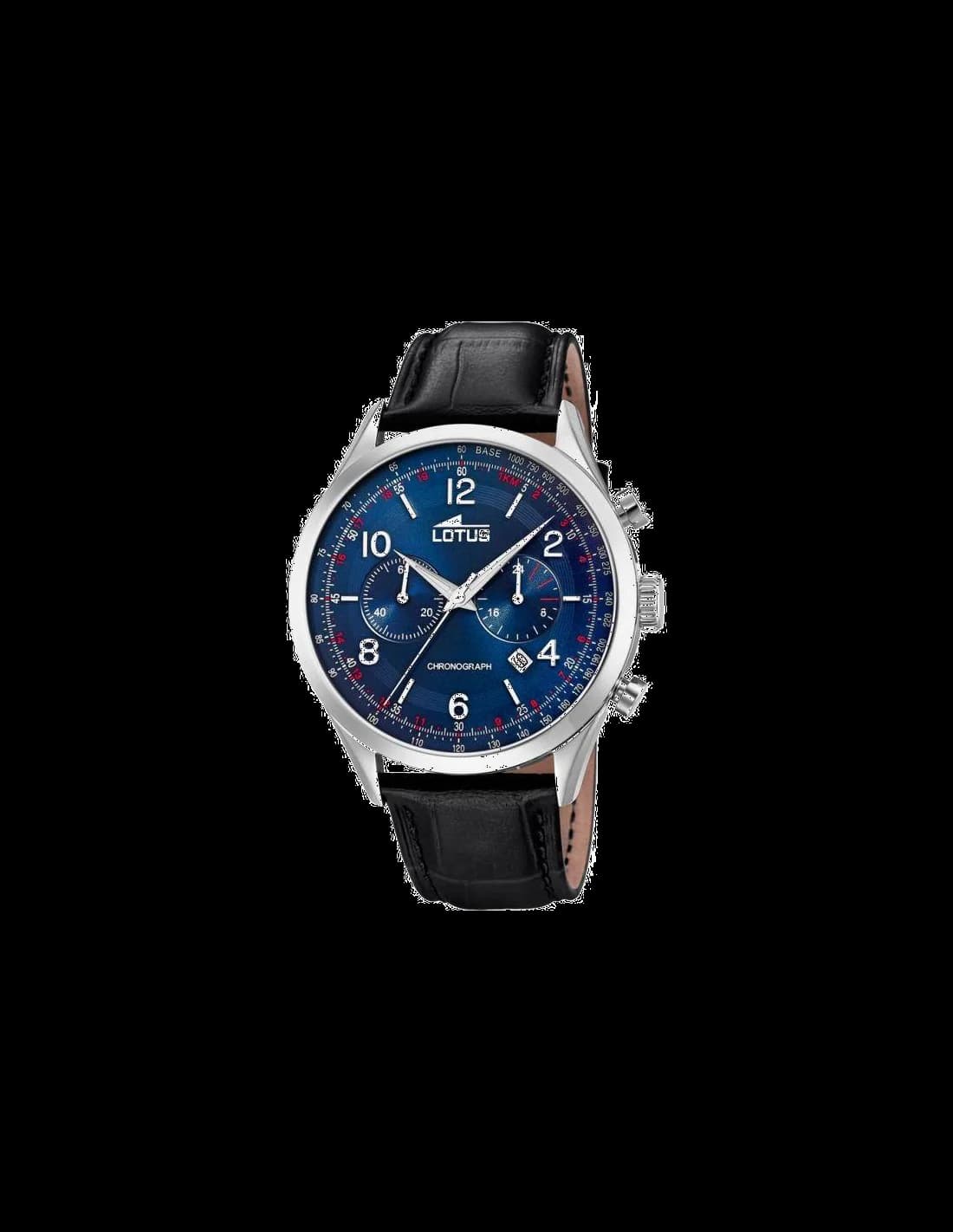 Montre Lotus L18557/2 en Acier avec Cadran Bleu et Bracelet Cuir vue 2