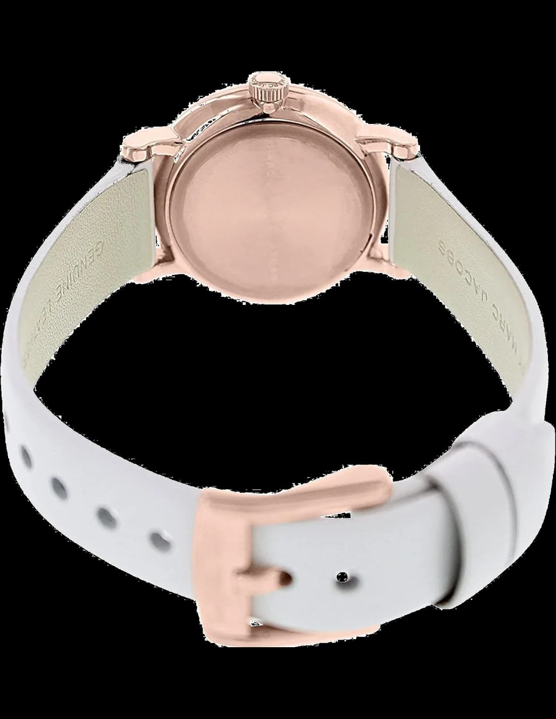 Marc Jacobs MBM1284 Rose Gold Case and White Leather Women's Watch vue 4