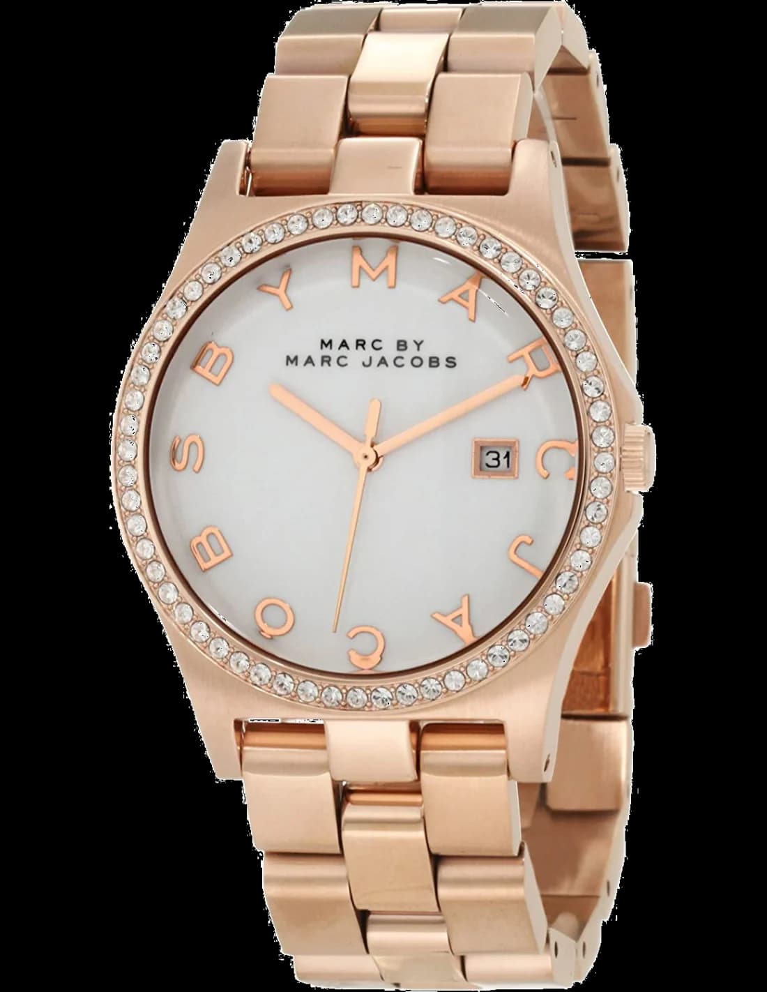 Marc Jacobs MBM3079 Stainless Steel Rose Gold Letter Index Women's Watch vue 2