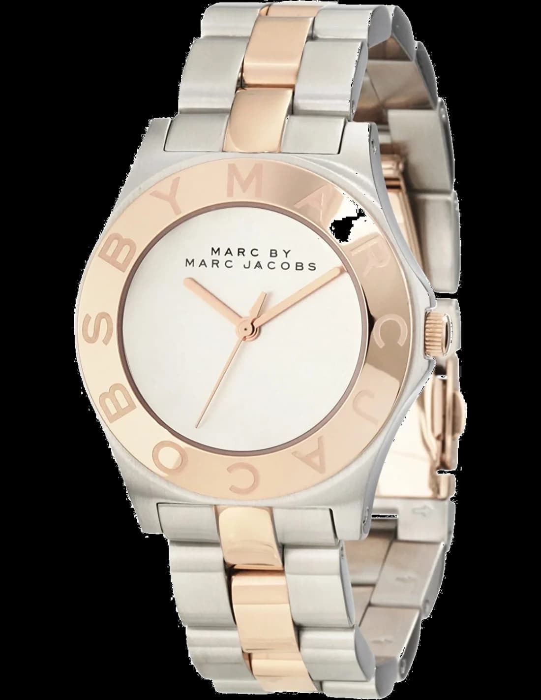 Marc Jacobs MBM3129 vue de côté, bracelet acier