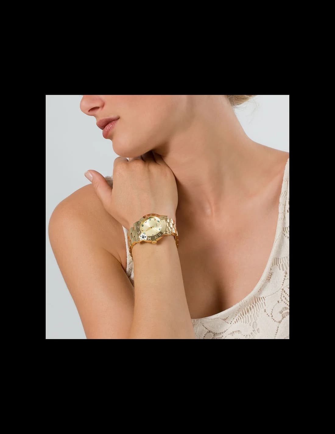 Marc Jacobs MBM3215 Gold Steel and Crystal Women's Watch vue 5