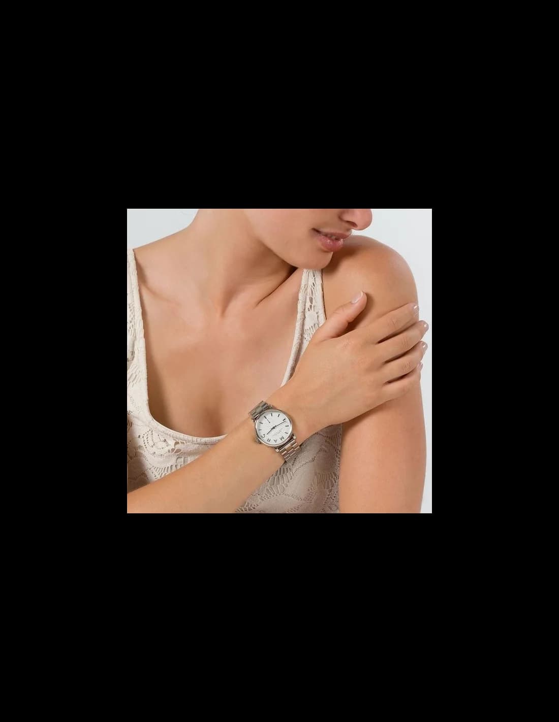 Montre Marc Jacobs MBM3242 en acier poli avec cadran blanc vue 5
