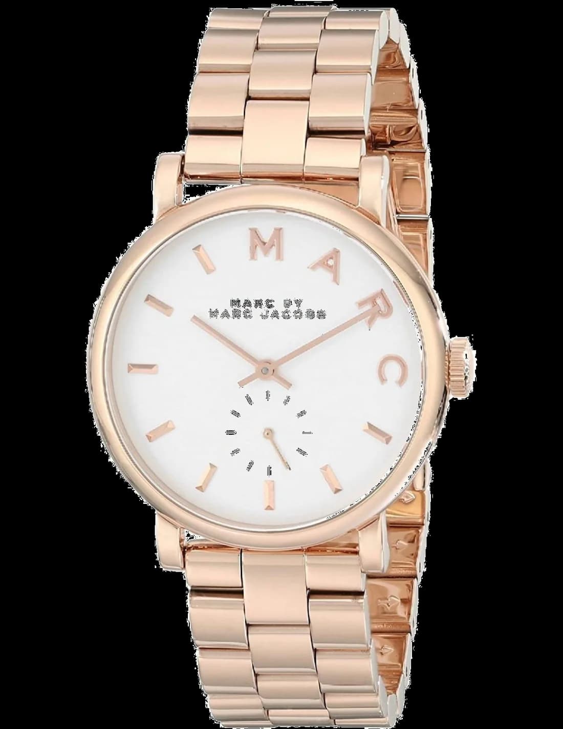 Marc Jacobs MBM3244 vue de côté, bracelet acier