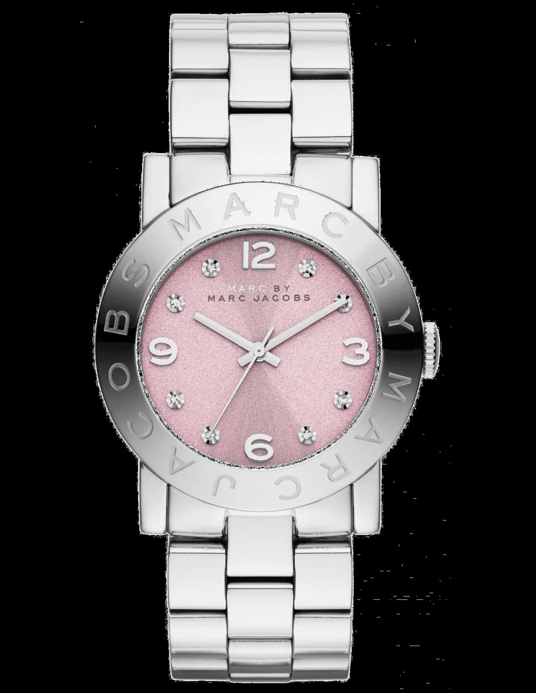 Marc Jacobs MBM3300 vue de côté, bracelet acier