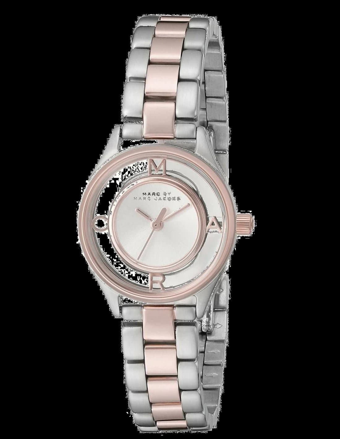 Marc Jacobs MBM3418 vue de côté, bracelet acier