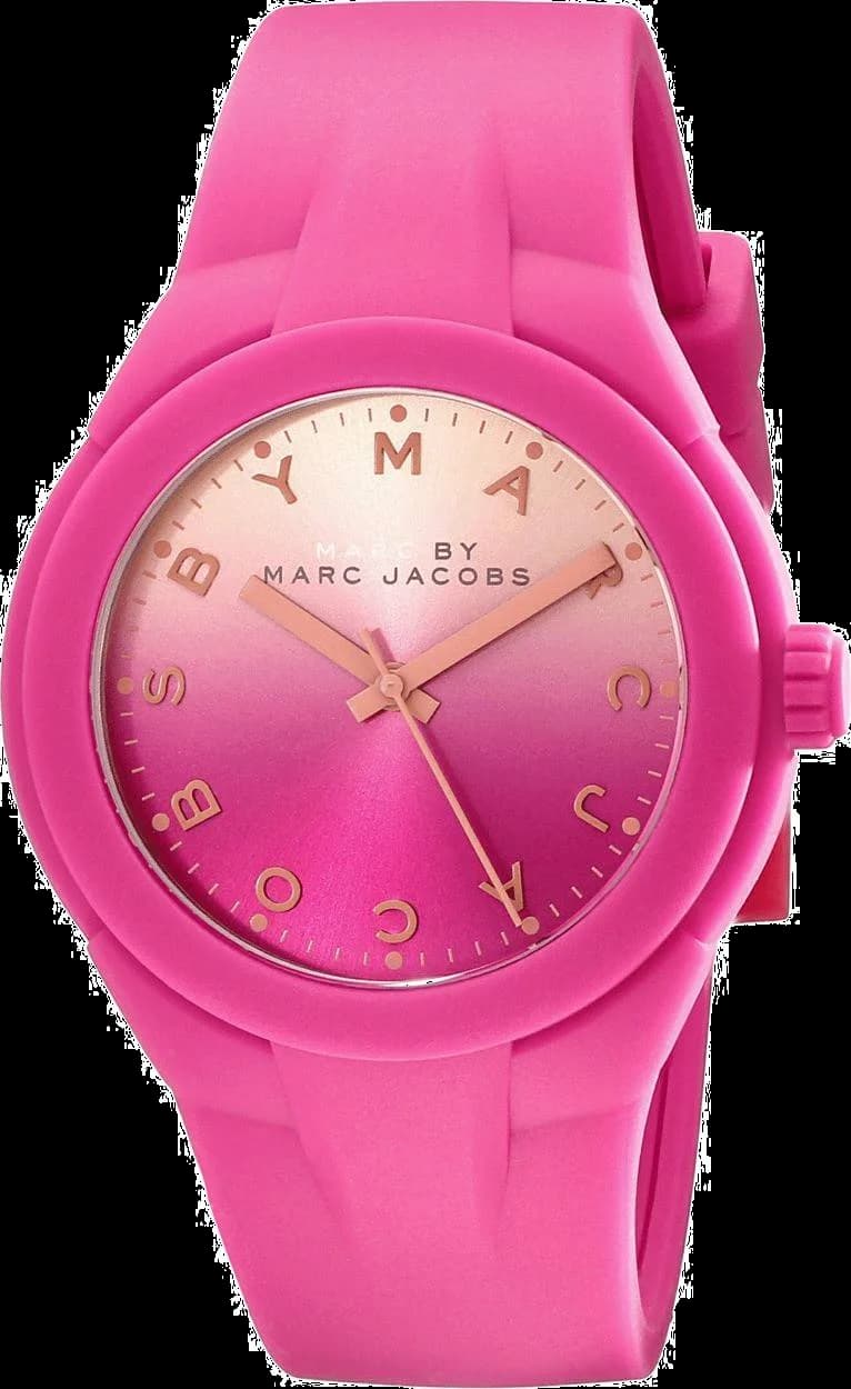 Marc Jacobs MBM5538 vue de côté, bracelet silicone