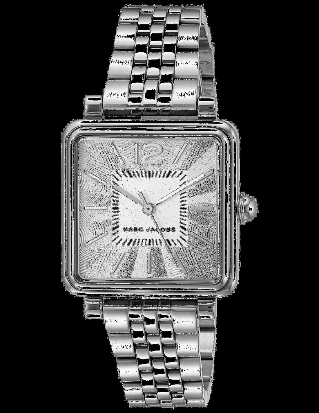Marc Jacobs MJ3461 Square Dial Polished Steel Women's Watch vue 2