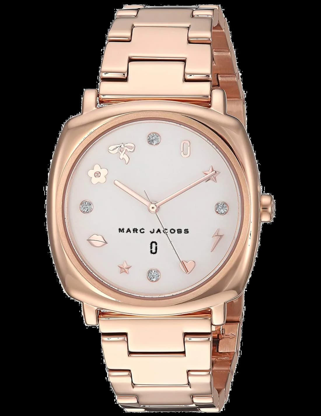Marc Jacobs MJ3574 vue de côté, bracelet acier