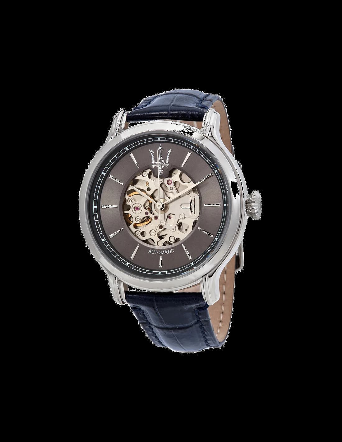 Maserati R8821118002 vue de côté, bracelet cuir
