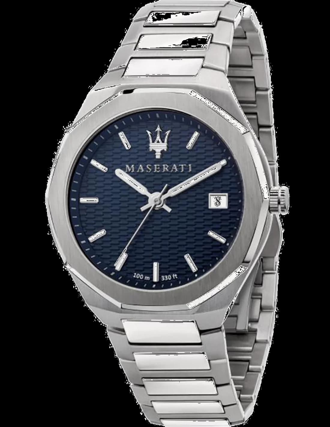 Maserati R8853142006 vue de côté, bracelet acier