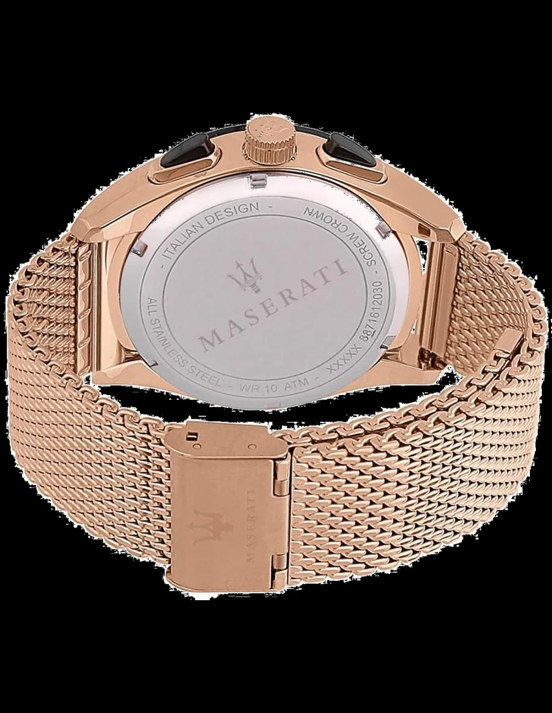 Gros plan sur le cadran argent de la Maserati R8873612011