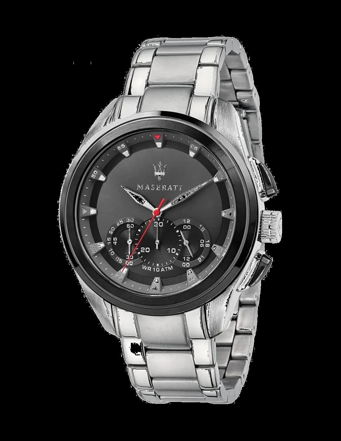 Maserati R8873612015 vue de côté, bracelet acier