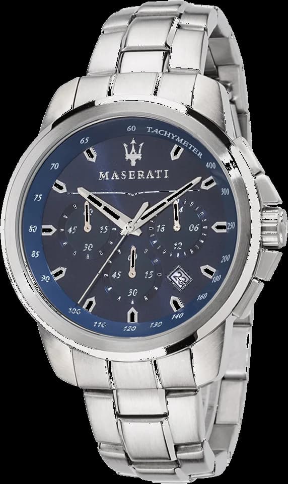 Maserati R8873621002 vue de côté, bracelet acier