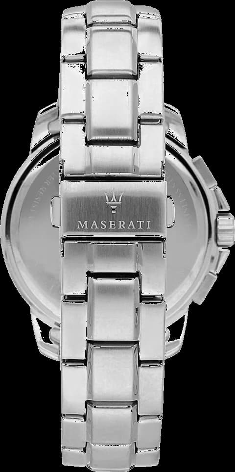 Montre Homme Maserati Successo R8873621002 chronographe cadran bleu bracelet en acier inoxydable argenté vue 4