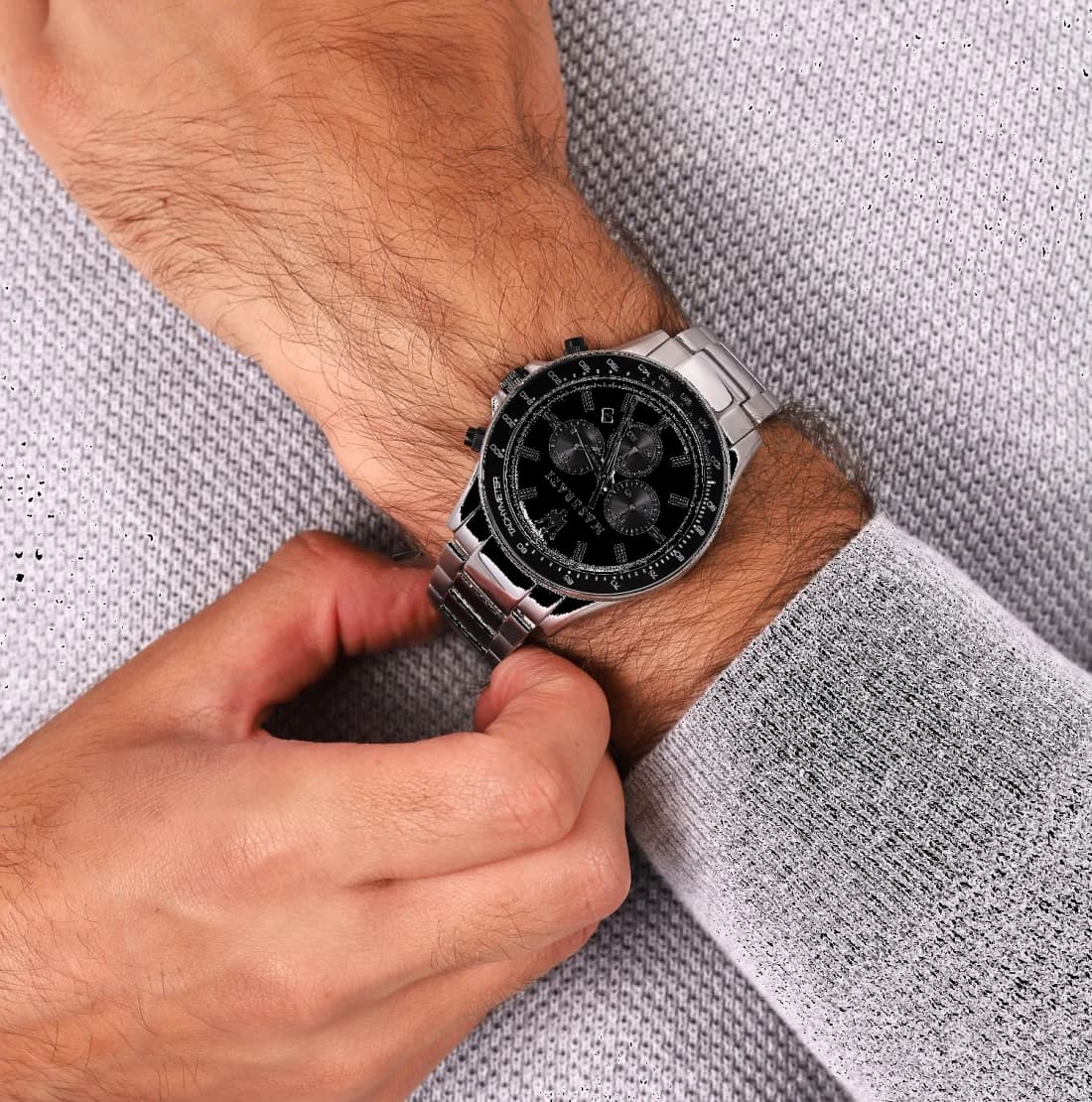 Maillons et fermoir du bracelet acier, Maserati R8873640003