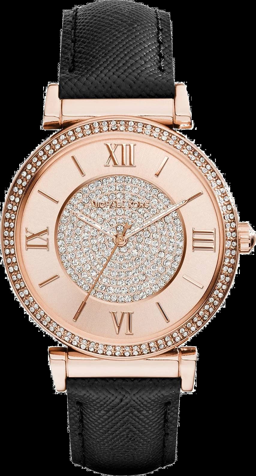 Michael Kors MK2376 vue de côté, bracelet cuir