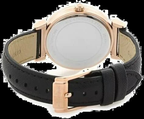 Montre femme Michael Kors Catlin MK2376 Bracelet cuir noir vue 5