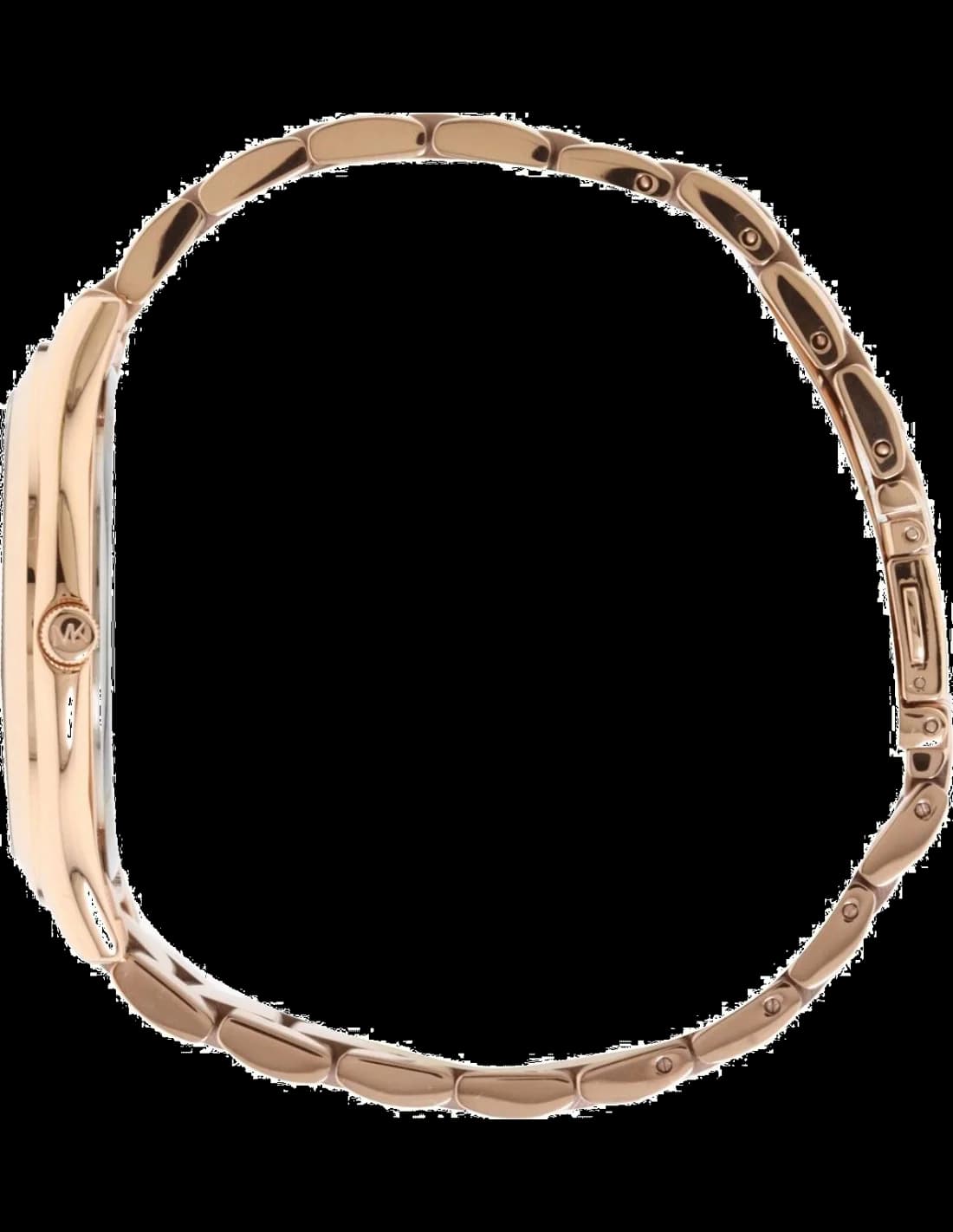 Gros plan sur le cadran marron de la Michael Kors MK3181