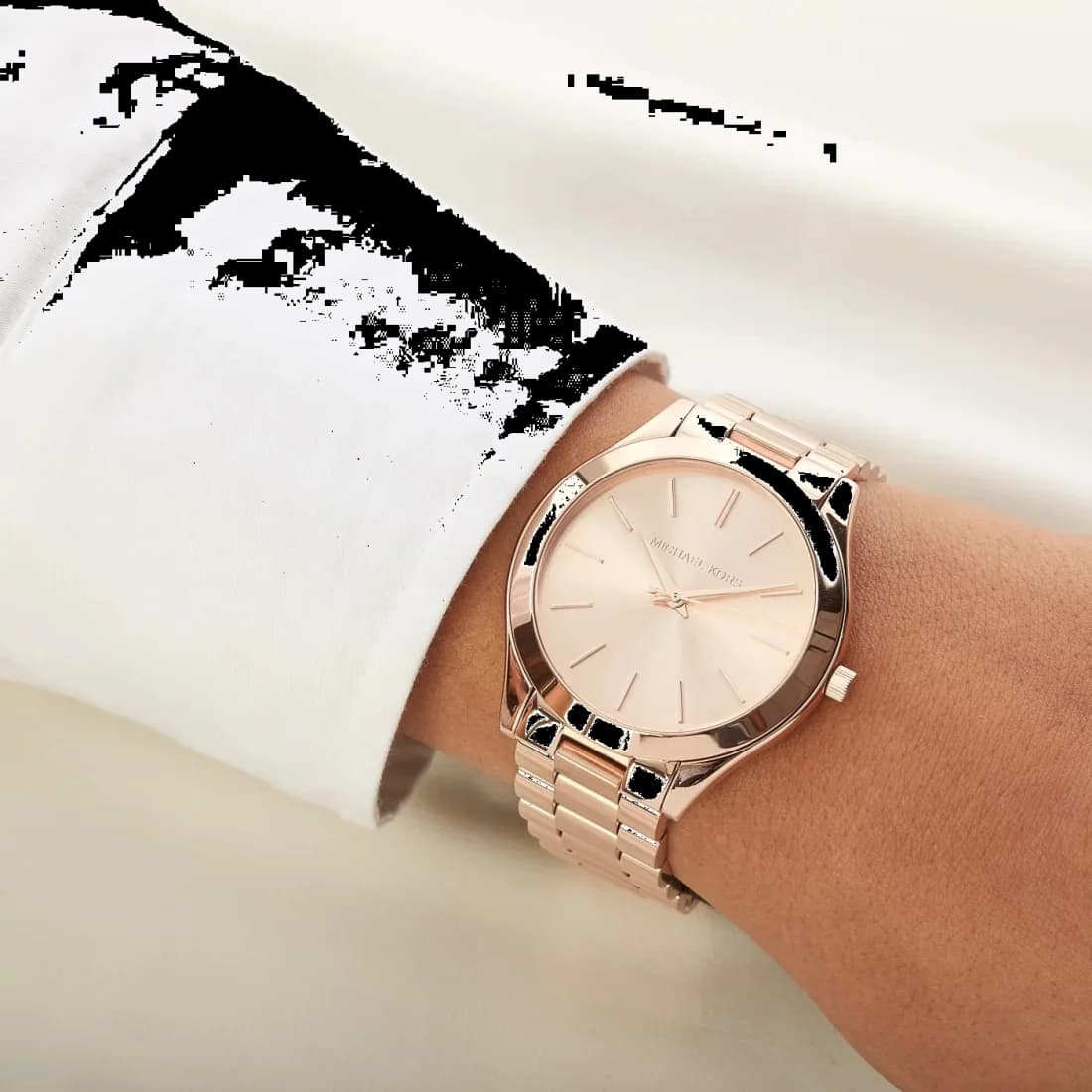 Michael Kors Runway MK3197 Round Rose Gold Stainless Steel Women's Watch vue 7