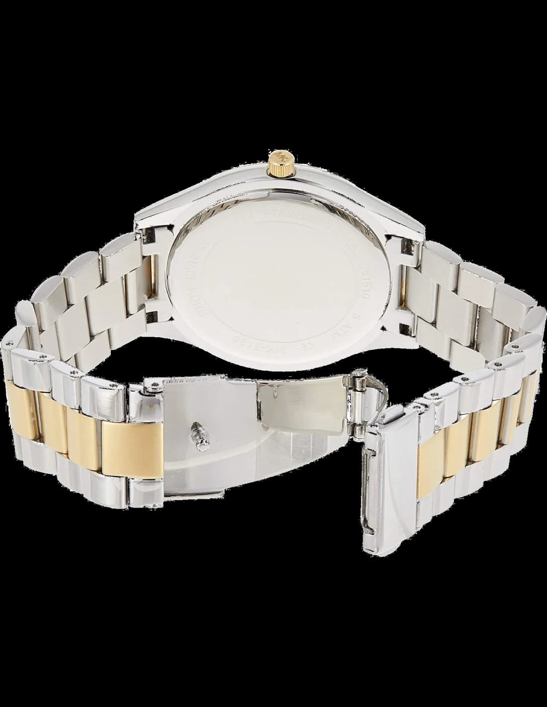 Gros plan sur le cadran argent de la Michael Kors MK3198