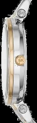 Gros plan sur le cadran argent de la Michael Kors MK3405