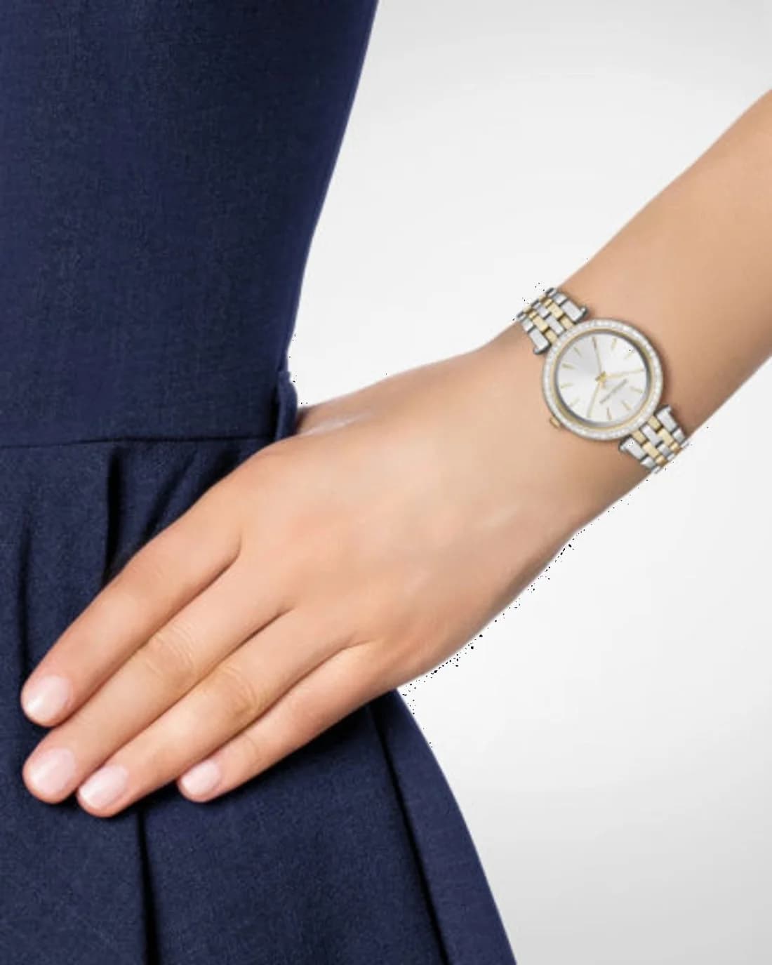 Michael Kors Mini Darci MK3405 Two-Tone Gold and Silver Stainless Steel Women's Watch vue 6