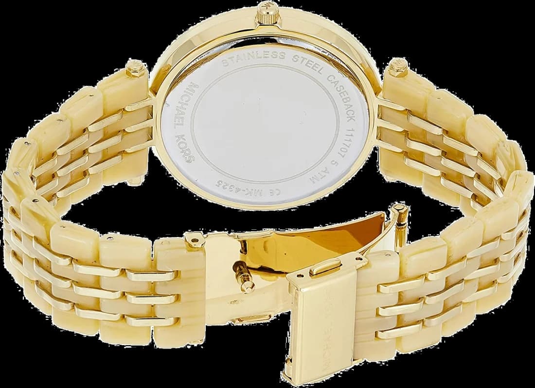 Montre Michael Kors MK4325 Bracelet Bi-matière Acétate et Acier Doré vue 4