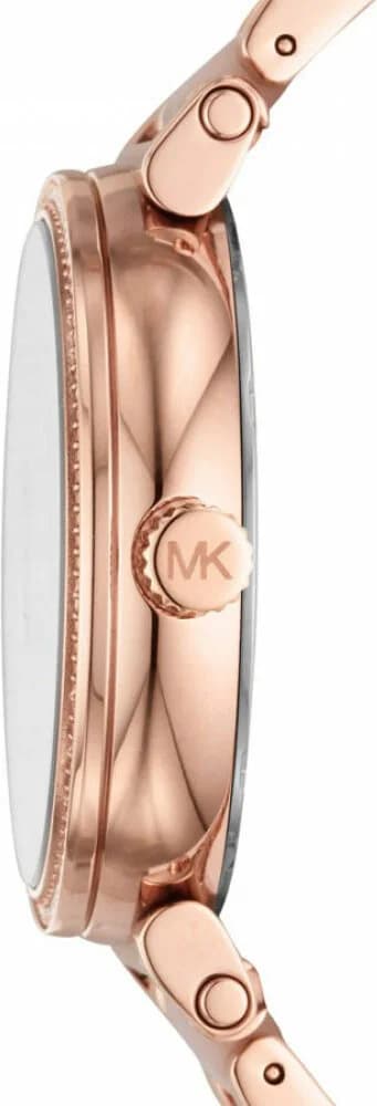 Gros plan sur le cadran or rose de la Michael Kors MK4336