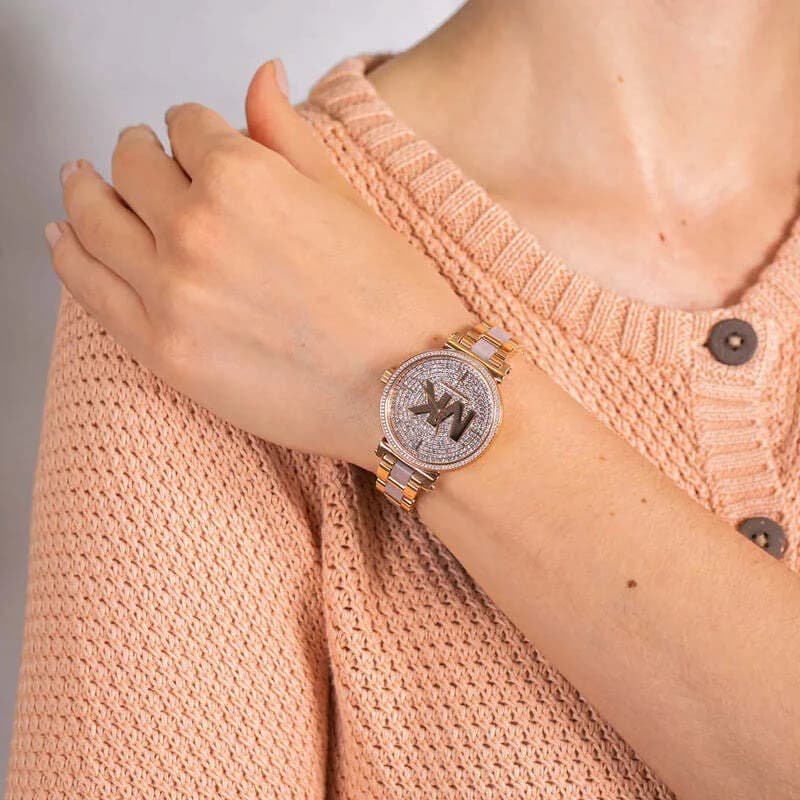 Michael Kors Sofie MK4336 Rose Dial Women's Watch vue 4