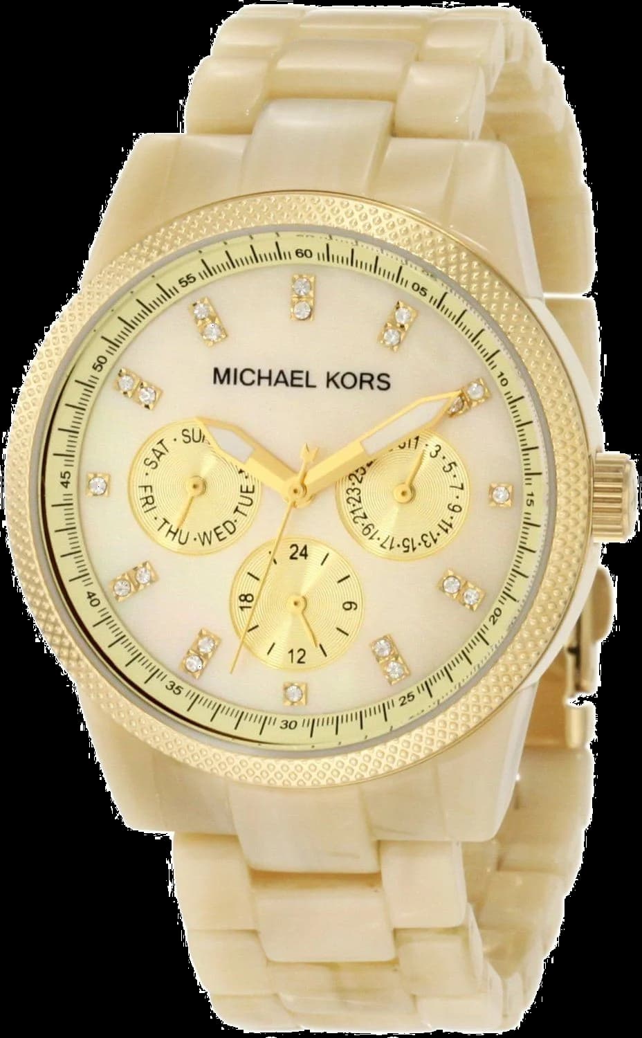 Michael Kors MK5039 vue de côté, bracelet silicone