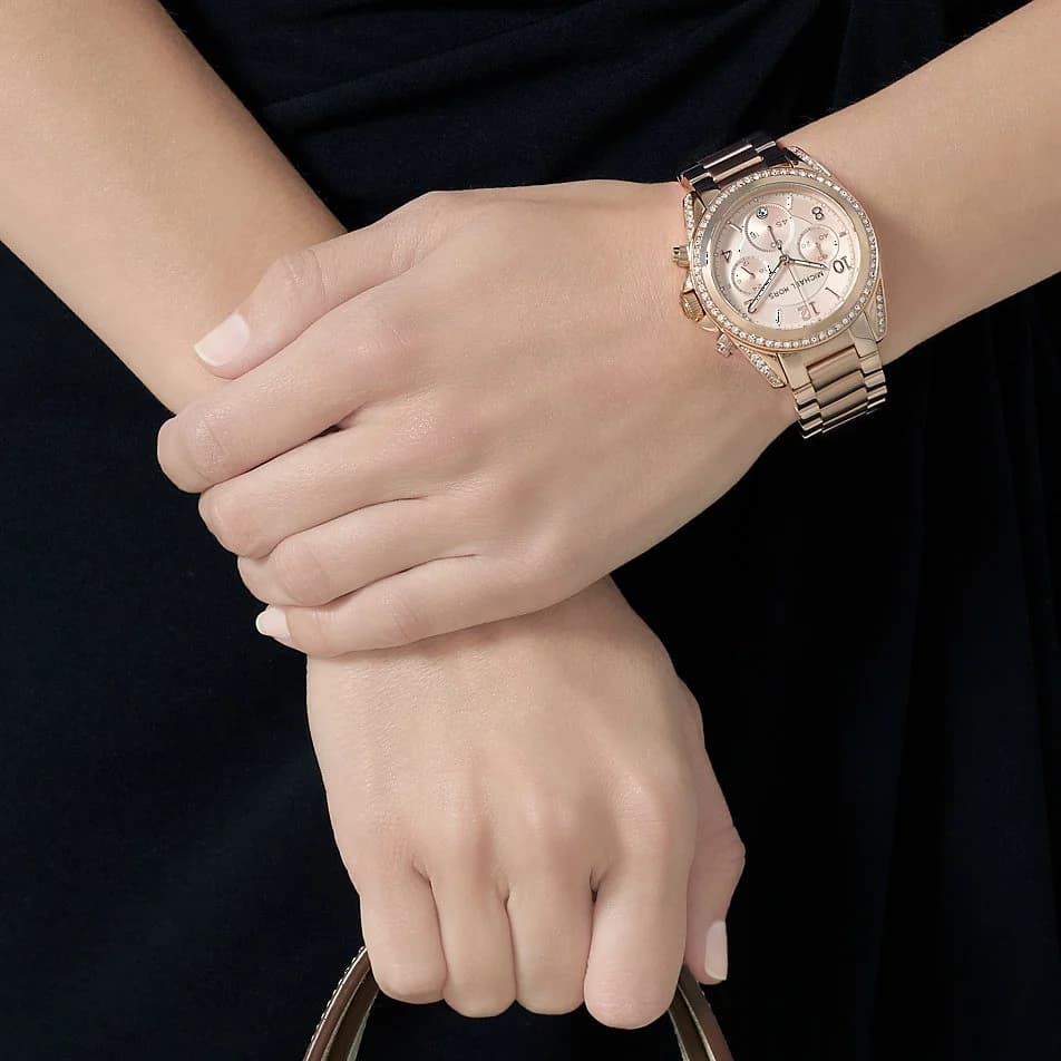 Michael Kors Runway MK5263 Rose Gold Stainless Steel Women's Watch vue 5