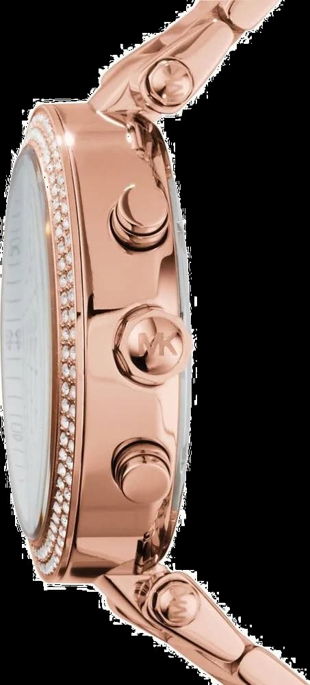 Gros plan sur le cadran blanc de la Michael Kors MK5491