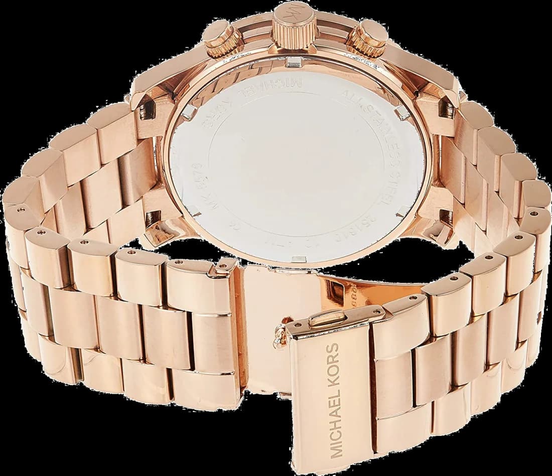 Michael Kors MK5576 côté fond de boîtier or rose