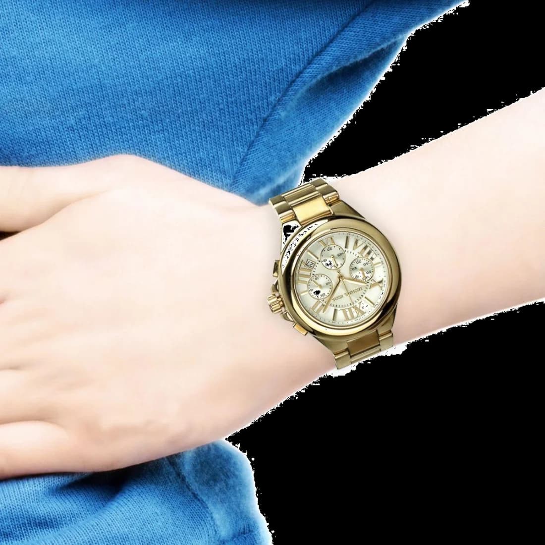 Michael Kors MK5635 Gold Stainless Steel Watch vue 5