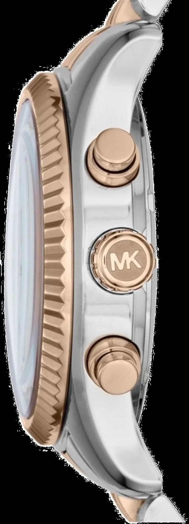 Gros plan sur le cadran blanc de la Michael Kors MK5735
