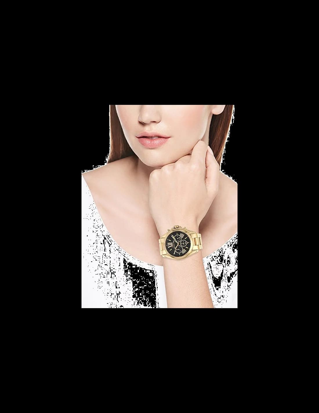 Montre Michael Kors MK5739 Bradshaw en acier doré et cadran noir vue 5