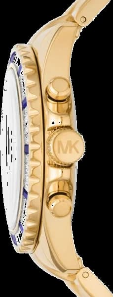 Gros plan sur le cadran bleu de la Michael Kors MK5754