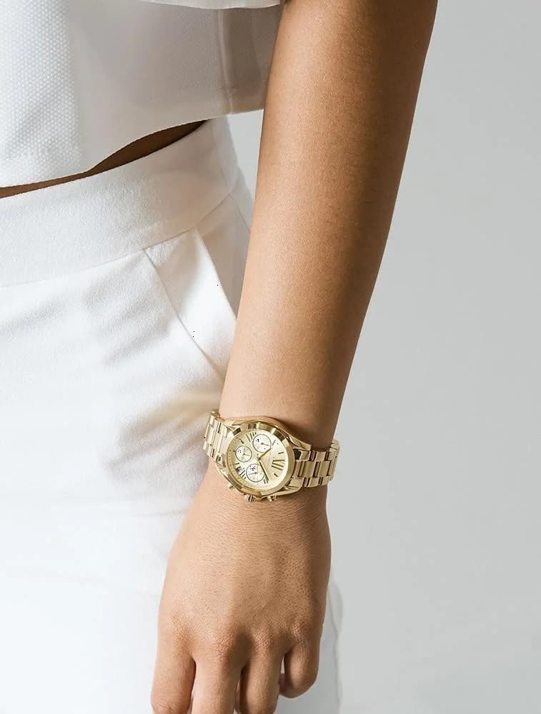 Montre Femme Michael Kors Bradshaw MK5798 en acier inoxydable doré vue 5