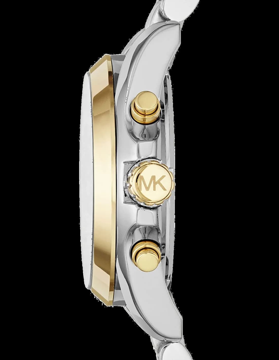 Gros plan sur le cadran argent de la Michael Kors MK5855